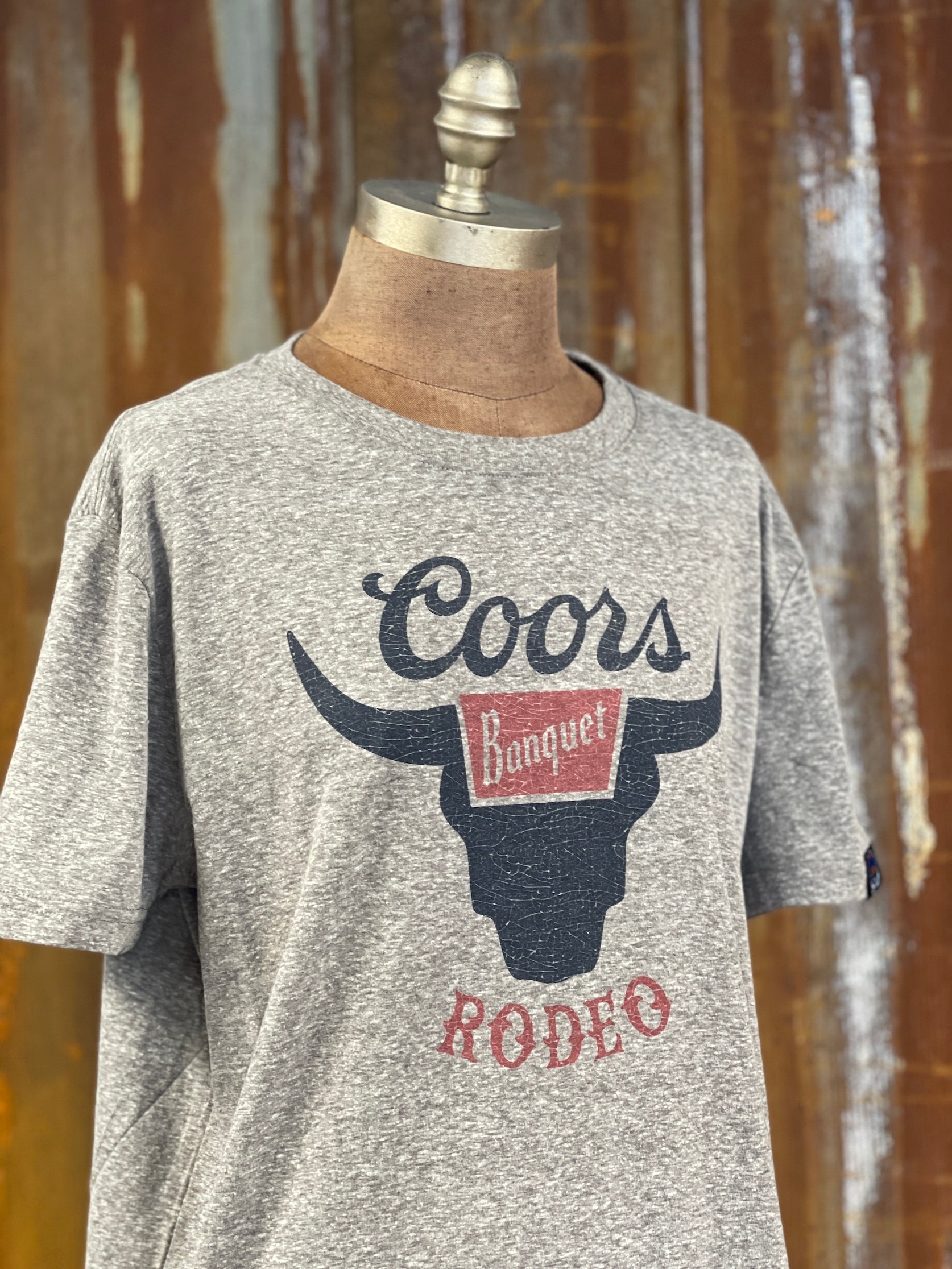 Image of Coors Banquet Rodeo Graphic Tee- Heather Grey