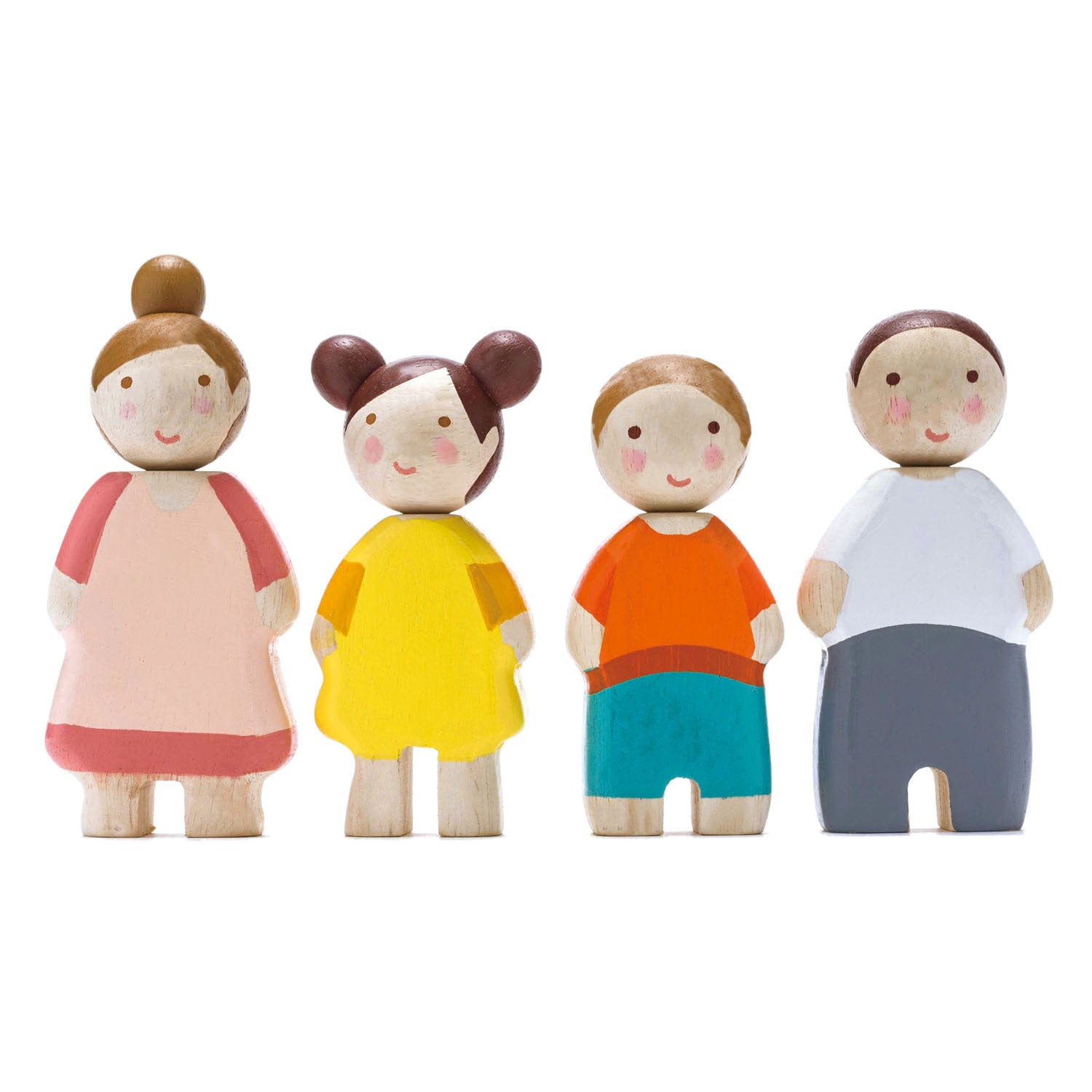 <p>A solid wood perfect little family of 4 to inspire imaginative play. Set Includes: Mum, Dad, little girl and little boy. Scaled for wooden dolls houses. </p>
<p>Age range: 3 Years And Older  </p>
<p>Product size: 4.53 x 7.87 x 1.38&quot;  </p>
<p>Weight: 0.33 lbs</p>
