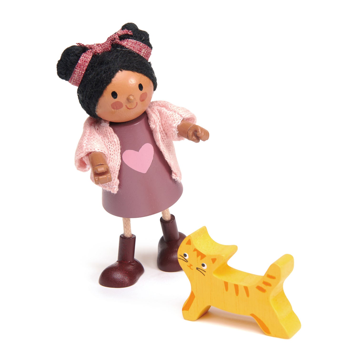 <p>Ayana is Amy’s best friend and loves her pet kitten very much. Scaled for wooden dolls houses. </p>
<p>Age range: 3 Years And Older  </p>
<p>Product size: 3.35 x 1.57 x 4.72”  </p>
<p> Weight: 0.26 lbs</p>
<p><strong>Related Products</strong>  </p>
<p><a href="https://kids.allwomenstalk.com/products/mr-forrester-and-his-dog">Mr. Forrester and his Dog</a>  </p>
<p><a href="https://kids.allwomenstalk.com/products/mrs-forrester-and-the-baby">Mrs. Forrester and the baby</a></p>
<p><a href="https://kids.allwomenstalk.com/blogs/tender-leaf-blog/design-a-cat-collar"><strong>Design a Cat Collar Printable</strong></a></p>
