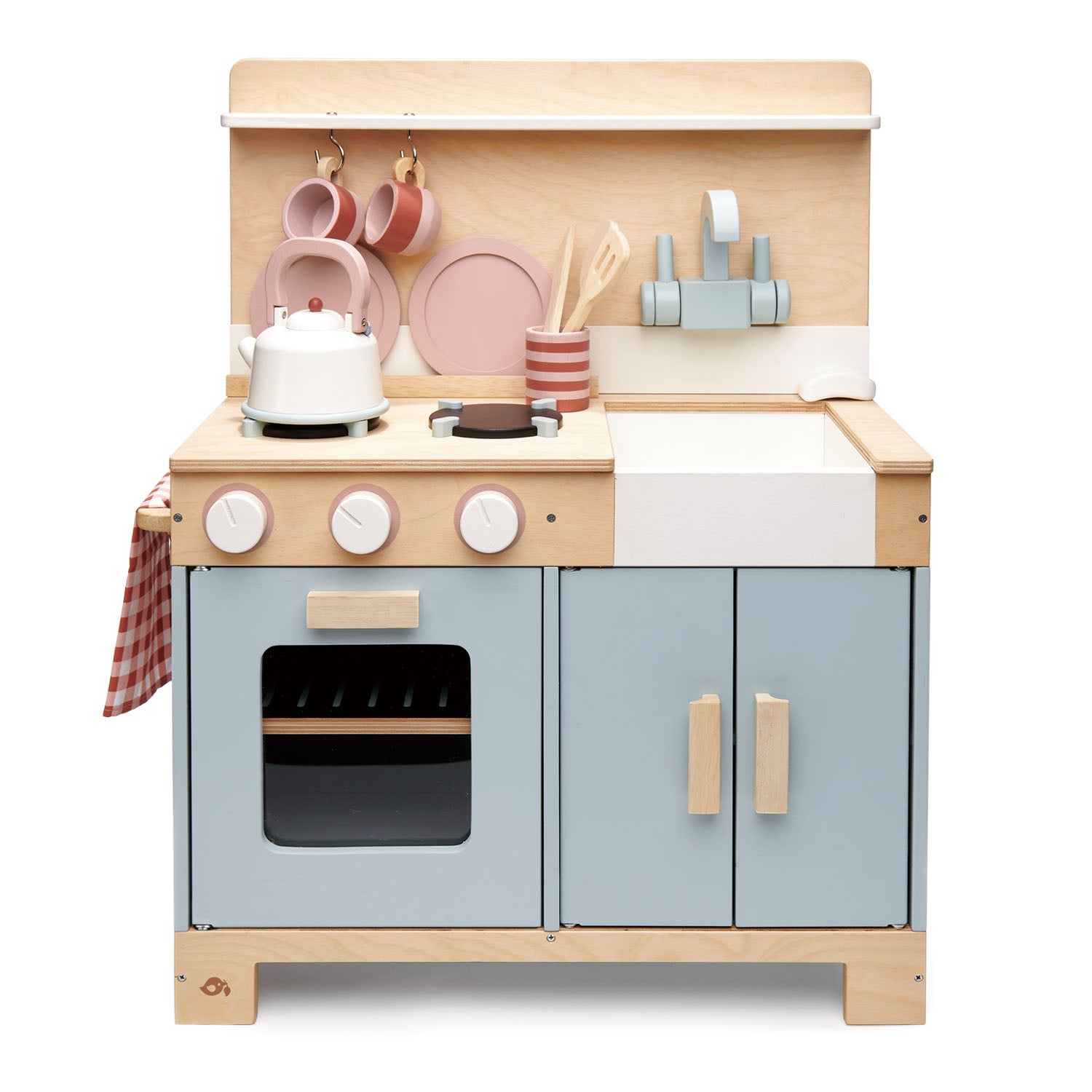 <p>A stylish and contemporary looking kitchen with an oven, 2 hobs, a butler’s sink with double taps, and an integral cupboard with doors.</p>
<p>Included in this set are a solid wood white kettle, 2 cups and saucers, 3 utensils and utensil holder, a printed gingham tea towel, a soap, a slicing baguette, and an oven tray that can also be used to cover the sink area and provide an extra work surface for pretend play.</p>
<p>Age range: 3 Years And Older  </p>
<p>Weight: 16.28 lbs</p>
<p><a href="https://www.dropbox.com/s/mgmxbfac8zo5k8s/TL8205%20Create%20a%20Meal%20Printable.pdf?dl=0" title="Create a Meal Printable"><img src="https://cdn.shopify.com/s/files/1/1083/1780/files/TL8205-Create-a-Meal-Printable-dl_480x480.jpg?v=1597916110" alt="Create a Meal Printable"></a></p>
<p><a href="https://www.dropbox.com/s/14m23bq0feudddr/TL%20Pasta%20Printable.pdf?dl=0"><strong>Download Pasta Printable</strong></a></p>
