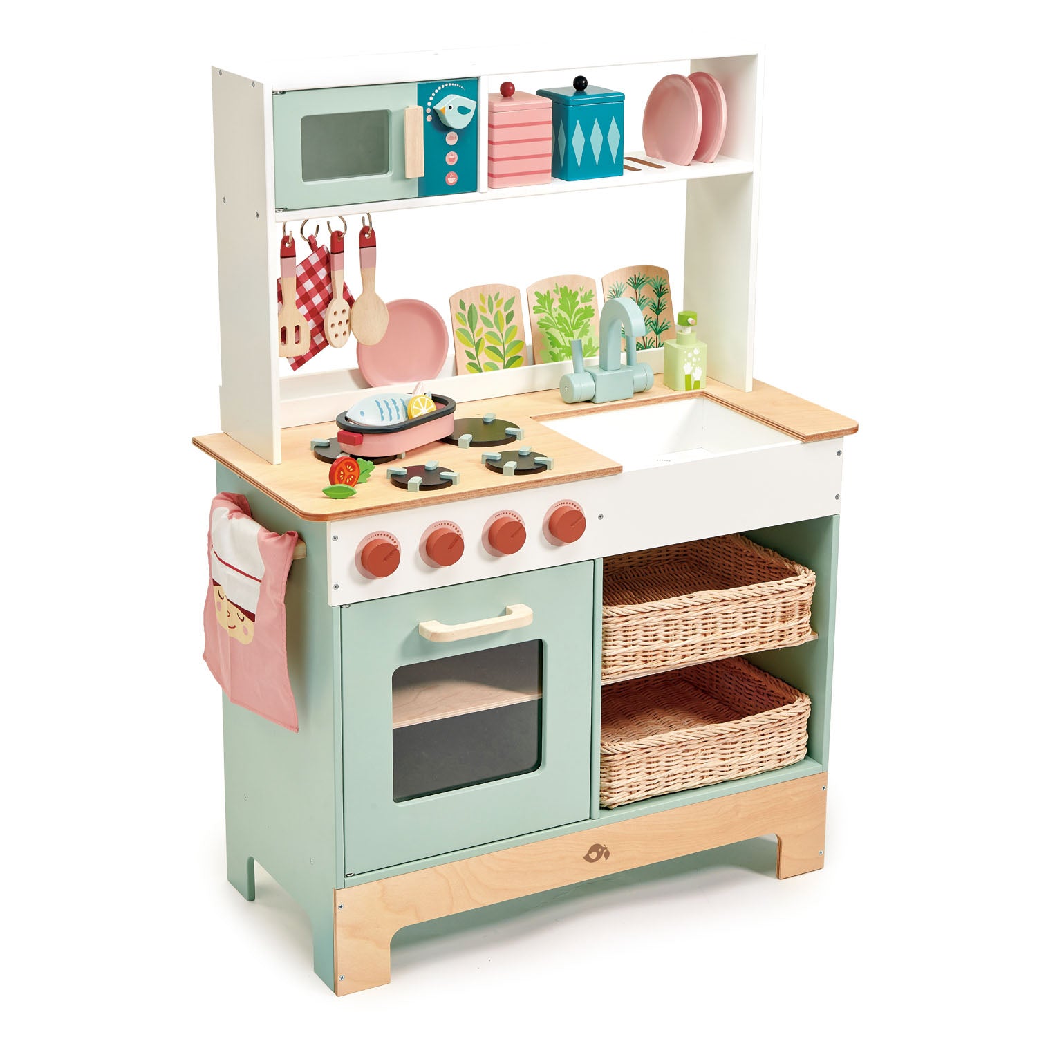 <p>With an oven and integral microwave and plate rack, this kitchen range is made extra special with a multitude of original accessories. 2 wicker baskets provide lots of storage space for other pretend play food within the mini chef range, 2 wooden storage jars, 3 racks of herbs, 3 pretty plates, a printed gingham potholder, a printed mini chef tea towel, and 3 cooking utensils.</p>
<p>Pretend play food here is a delightful 2 part fish with garnishes in an oval fish pan.</p>
<p>Lastly but not least, don’t forget to wash your hands at the sink with a handy soap dispenser! </p>
<p>Age range: 3 Years And Older  </p>
<p>Weight: 25.74 lbs</p>
<p><a href="https://www.dropbox.com/s/6mfprw753a5c08w/TL8206%20Kitchen%20Range%20Printable.pdf?dl=0" title="Kitchen Range Printable"><img src="https://cdn.shopify.com/s/files/1/1083/1780/files/TL8206-Kitchen-Range-Printable-dl_480x480.jpg?v=1597916166" alt="Kitchen Range Printable"></a></p>
<p><a href="https://www.dropbox.com/s/14m23bq0feudddr/TL%20Pasta%20Printable.pdf?dl=0"><strong>Download Pasta Printable</strong></a></p>
