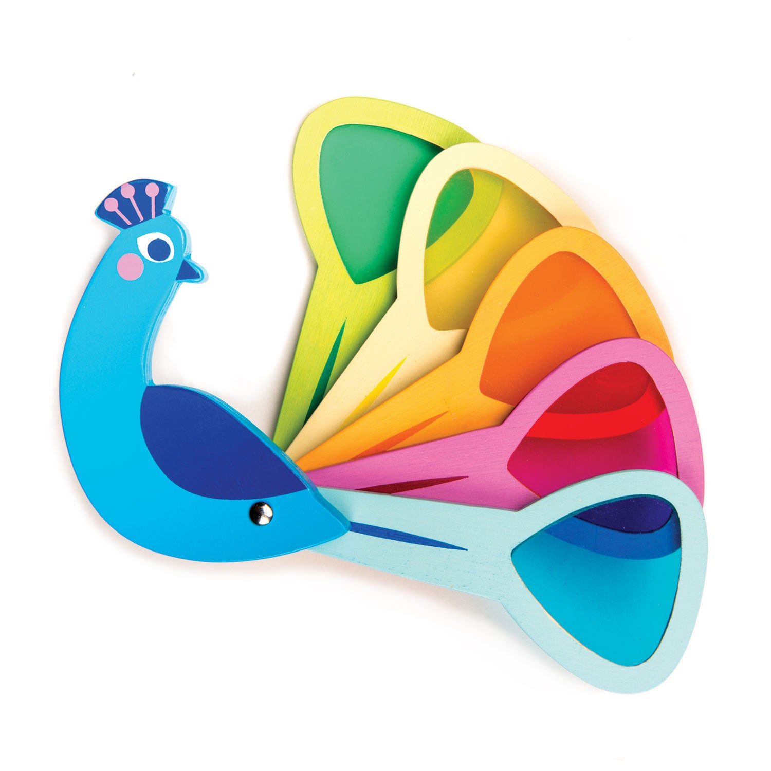 <p>See the world in different colors, or mix the colors to create as many color combinations as you like! This peacock has 5 tail feathers with colored acrylic windows and they can be opened and closed like a real peacock. A great toy for children to learn about colors and color mixing. </p>
<p>Age range: 18 months +  </p>
<p>Product size: 7.68&quot; x 1.77&quot; x 4.02&quot;  </p>
<p>Weight: 0.26 lbs</p>
<p><a href="https://www.dropbox.com/s/8zxfphabyt3ueav/TL8338%20Peacock%20Printable.pdf?dl=0"><img src="https://cdn.shopify.com/s/files/1/1083/1780/files/TL8338-Peacock-Printable-dl_480x480.jpg?v=1599203553" alt="Peacock Printable"></a></p>
