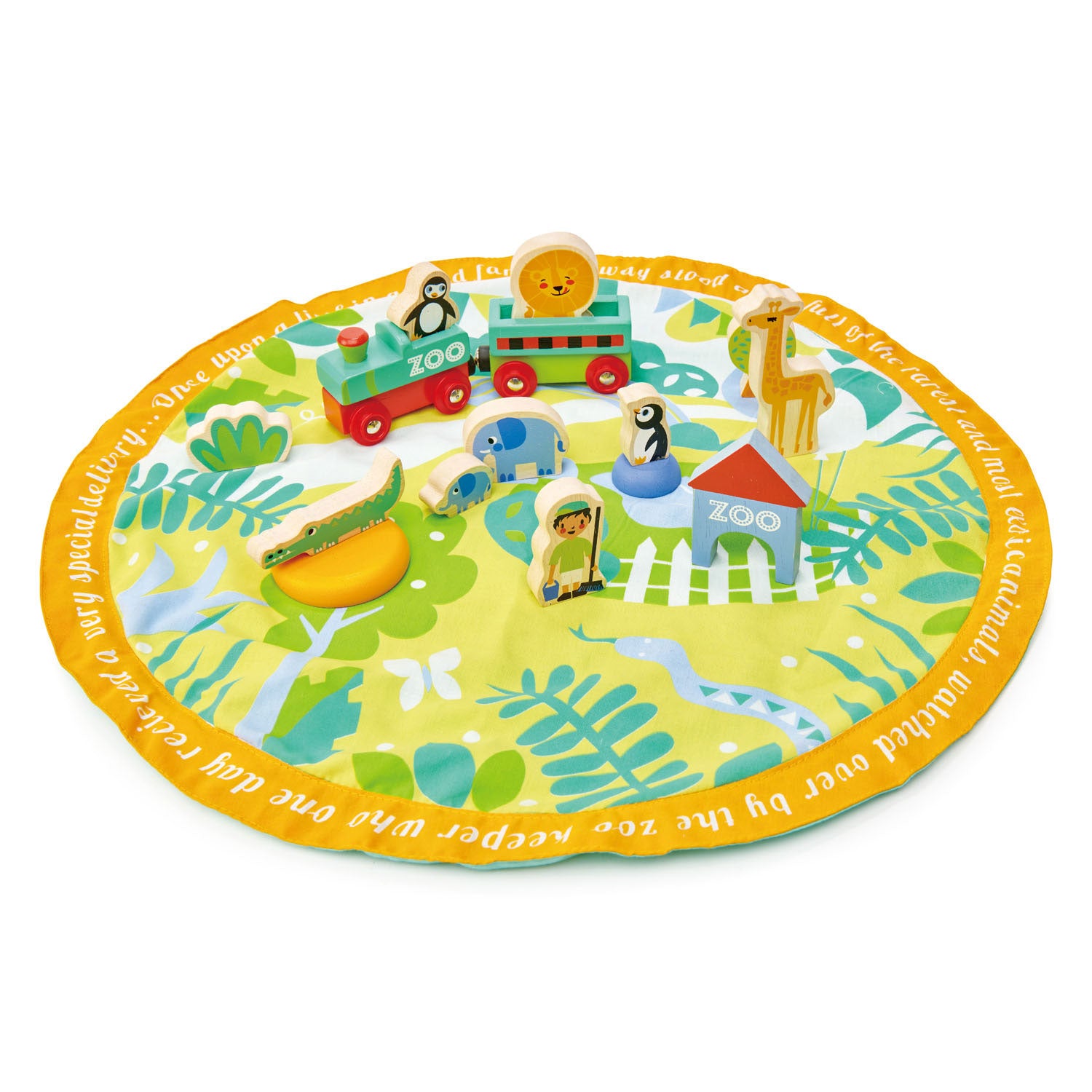 <p>This safari park story bag has all you need to make up some funny stories with the wooden pieces; a safari train and carriage, giraffe, keeper, penguin, elephant, and crocodile. All contained in a pretty illustrated bag that turns into a landscape when opened flat.</p>
<p>Age range: 3 Years And Older  </p>
<p> Product size: 17.72 x 17.72 x 3.54”  </p>
<p> Weight: 0.66 lbs</p>
<p><strong>Related Products</strong><a href="https://kids.allwomenstalk.com/products/london-story-bag">London Story Bag</a><a href="https://kids.allwomenstalk.com/products/fairy-tale-story-bag">Fairy Tale Story Bag</a></p>
