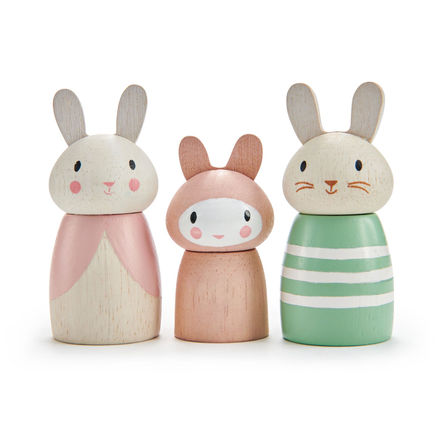 <p>A perfect solid bunny family with Dotty the mum, Benny the dad and Pip the baby, all finished in stylish colors and ready to add to any dolls house set or open-ended play set.</p>
<p>Age range: 3 Years And Older  </p>
<p>Product size: 3.94 x 1.57 x 2.76&quot;  </p>
<p> Weight: 0.13 lbs</p>
<p><strong>Related Product</strong><a href="https://kids.allwomenstalk.com/products/bear-tales">Bear Tales</a></p>
<p><a href="https://www.dropbox.com/s/8kapugcu19yz2je/TL8383%20TL8384%20Bunny%20and%20Bear%20Tales%20Printable.pdf?dl=0"><strong>Download Bunny and Bear Tales Printable</strong></a></p>
