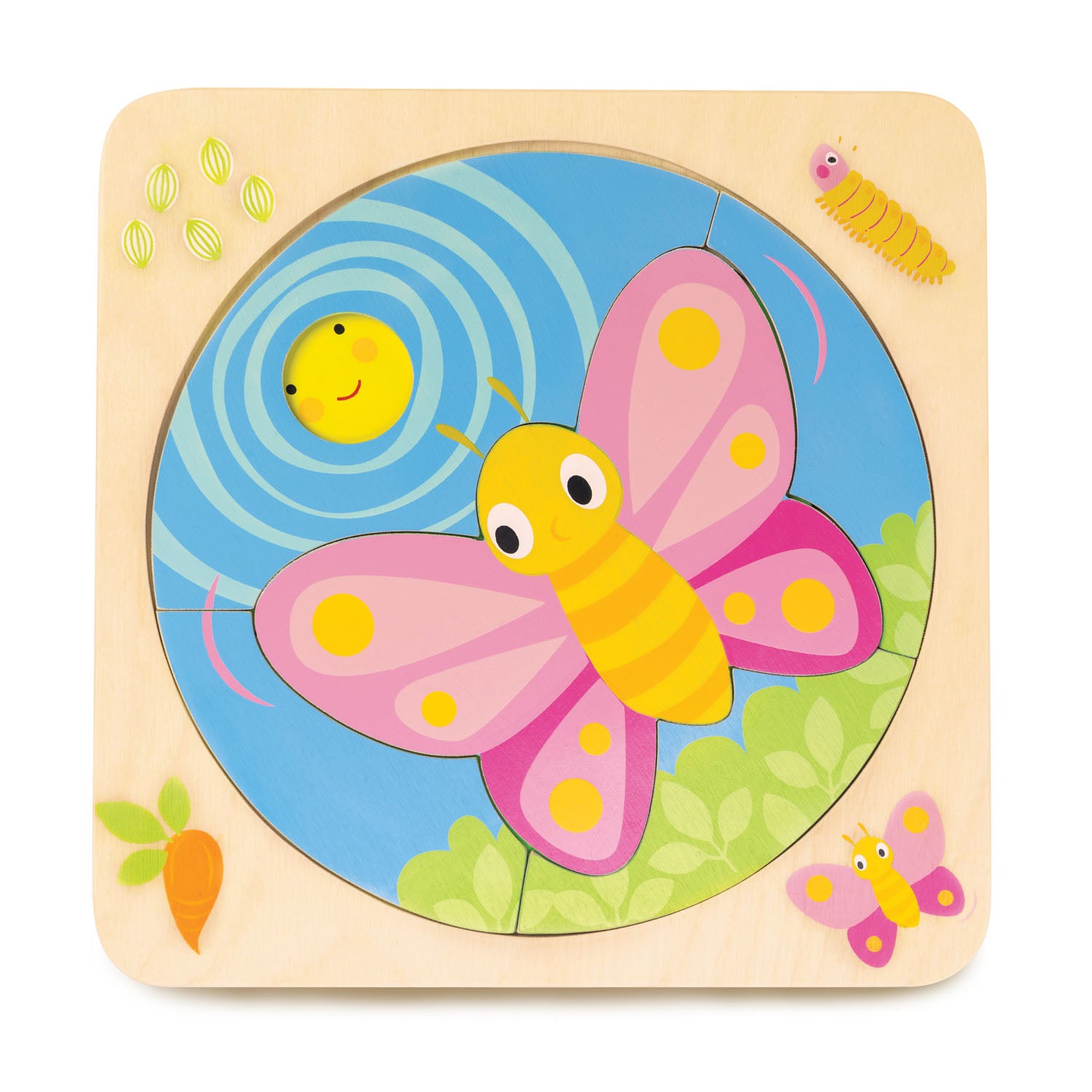 <p>4 puzzles in one! Encourages children to develop their problem solving skills and explains the life cycle of a butterfly from chrysalis to butterfly. </p>
<p><strong>Bizziebaby Silver Award, 2019</strong></p>
<p>Age range: 3 Years And Older  </p>
<p>Product size: 8.27&quot; x 8.27&quot; x 0.63&quot;  </p>
<p>Weight: 1.03 lbs</p>
<p><a href="https://www.dropbox.com/s/zniuhst1rdtz4bm/TL8413%20Butterfly%20Colouring.pdf?dl=0" title="Butterfly Colouring"><img src="https://cdn.shopify.com/s/files/1/1083/1780/files/TL8413-Butterfly-Colouring-dl_480x480.jpg?v=1600315570" alt="Butterfly Colouring"></a></p>
