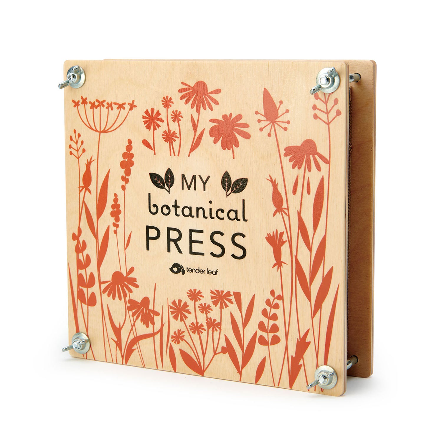 <p>A wooden flower press with paper sheets and metal screws at each corner to tightly press the pages together. Fill your paper pages with flowers and leaves and press them to create delicate flat dried and preserved flowers, ready to use in any art and craft activity.</p>
<p>Age range: 3 Years And Older  </p>
<p>Product size: 8.27 x 8.27 x 2.56&quot;  </p>
<p> Weight: 1.25 lbs </p>
<p><a href="https://www.dropbox.com/s/ukc1joy9ruds3s4/TL8423%20My%20Botanical%20Press%20Spring%20Craft.pdf?dl=0"><strong>Download Floral Coloring Printable</strong></a></p>
