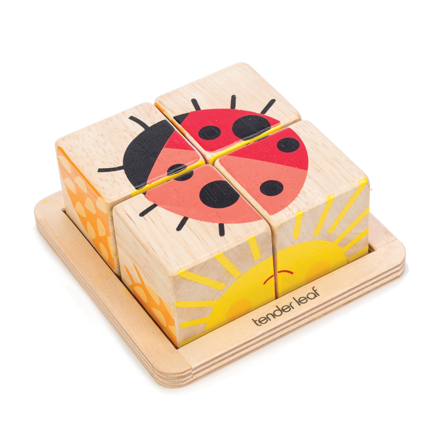 <p>This simple, four piece block is illustrated with warm bright colors and simple graphics. Challenge your toddler to create 4 different animal pictures using the tray to keep them safe.  A fantastic first toy for your toddler, as it helps to develop hand eye coordination, spatial thinking, and concentration.</p>
<p>Age range: 18 months +  </p>
<p>Product size: 4.02&quot; x 4.02&quot; x 1.69&quot;  </p>
<p>Weight: 0.40 lbs</p>
