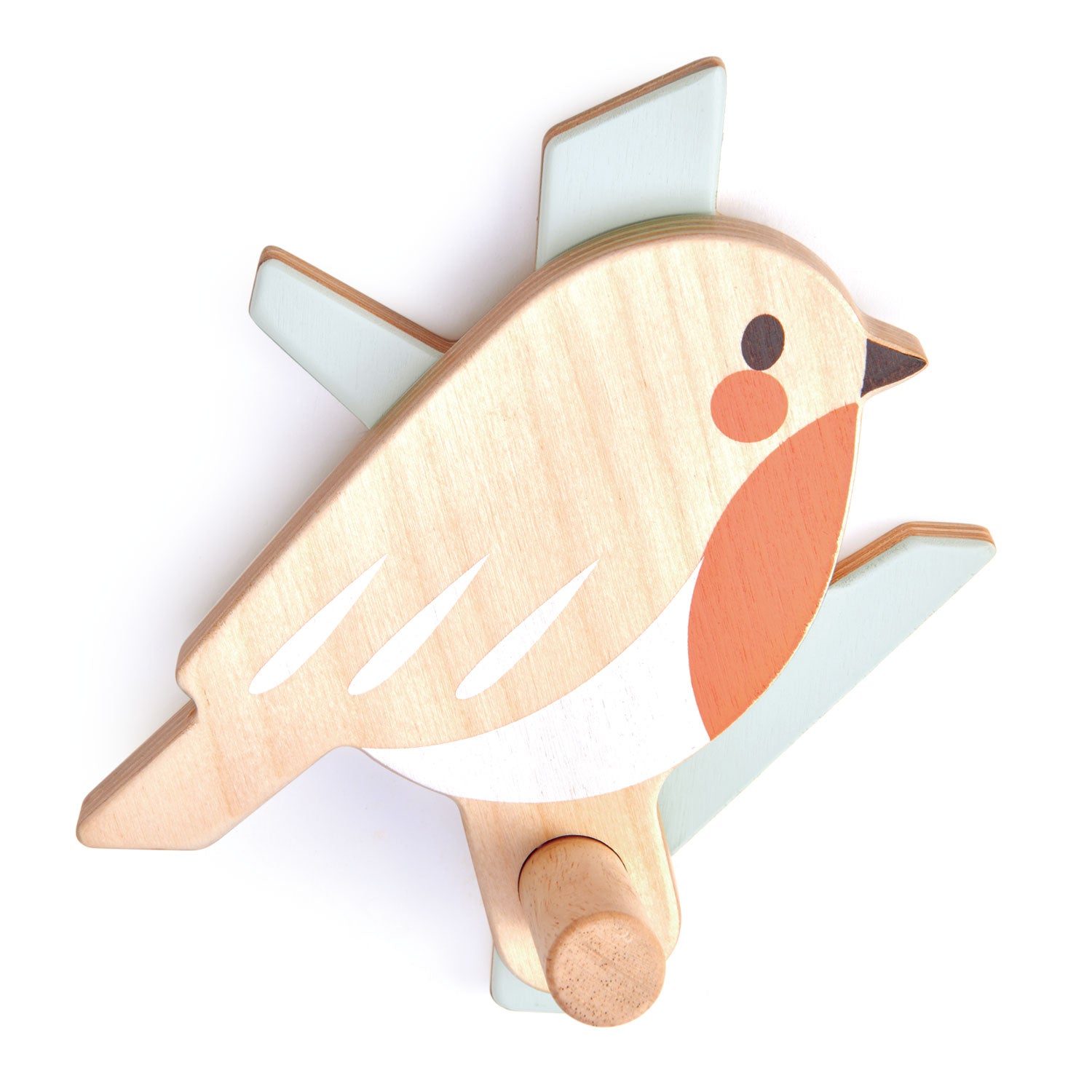 <p>A stylish plywood hook with a charming robin.</p>
<p>Age range: 3 Years And Older  </p>
<p> Product size: 6.1 x 2.87 x 6.89”  </p>
<p> Weight: 0.45 lbs</p>
