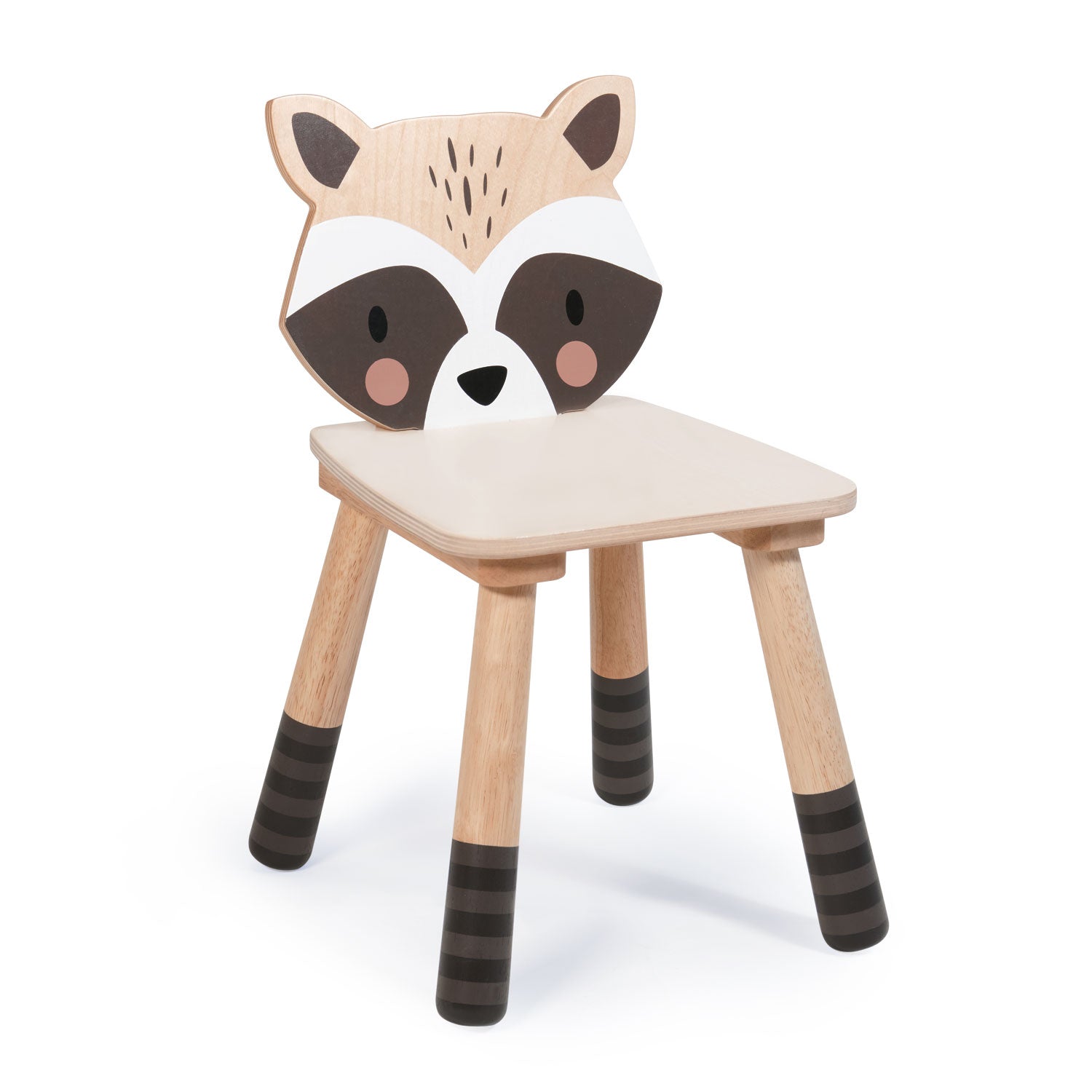 <p>A stylish raccoon chair made from top quality plywood.</p>
<p>Age range: 3 Years and Older  </p>
<p> Product size: 11.42 x 11.81 x 18.5”  </p>
<p>Seat height: 10.7&quot;  </p>
<p> Weight: 4.73 lbs  </p>
<p>Weight limit: 30 kgs </p>
<p><strong>Self assembly required.</strong></p>
