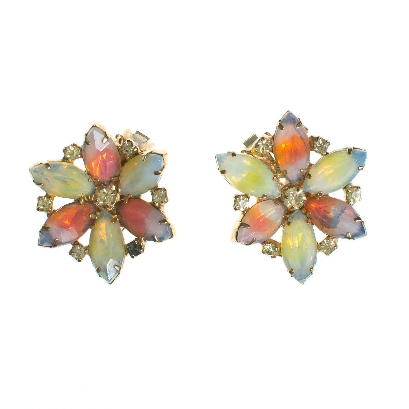 Green Crystal Candy Stud Earrings - Vintage Meet Modern