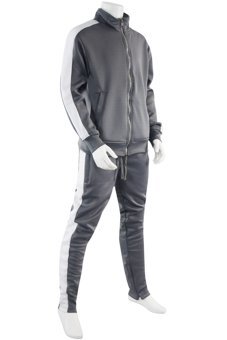 Boys Track Suit Grey - White (800-801) | Zamage