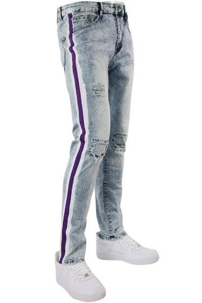 mens jeans with stripe down the side