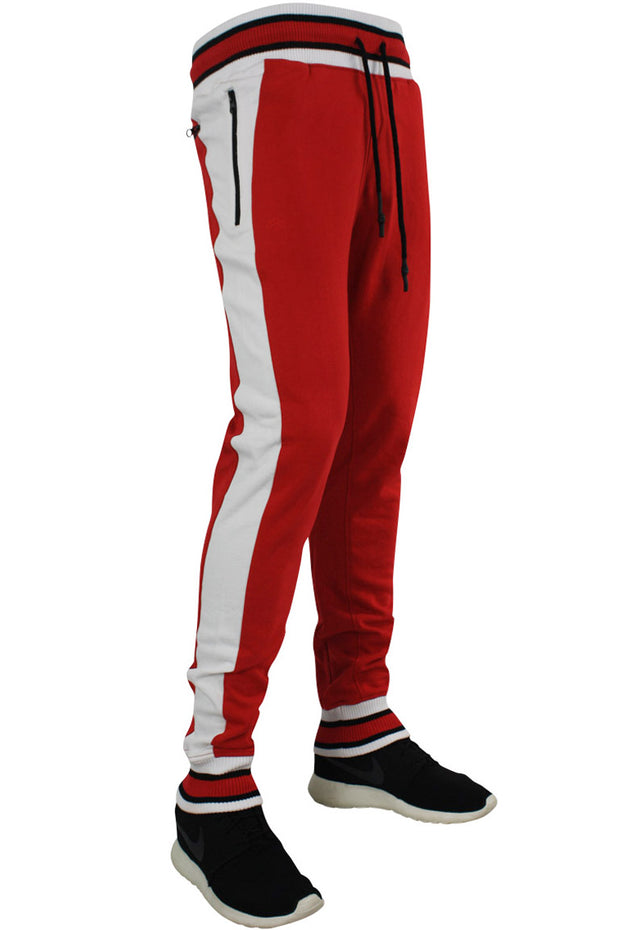 white and red jordan sweatpants