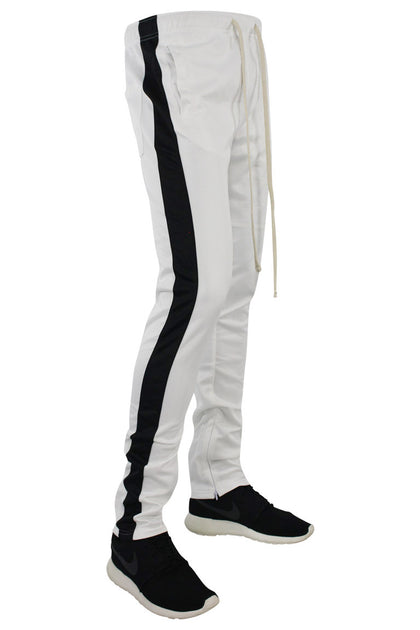 Stripe Track Pants White - Black (FP800) – Zamage