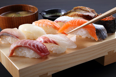Nigirizushi Japanese traditional types of sushi