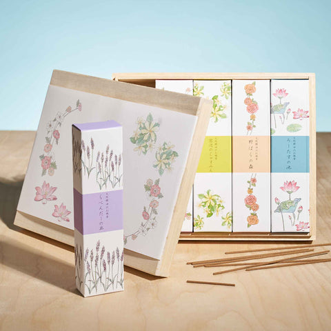 Japanese Flowers Incense Gift Box
