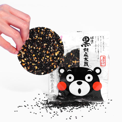 Iwata Corporation Black Sesame Taiko: Kumamon Design (10 Pieces)