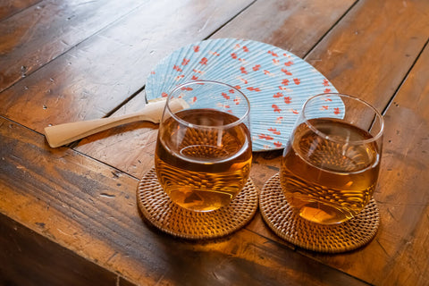 Mugicha Barley Tea and paddle fan