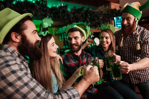 The company of young people celebrate St. Patrick's Day, one of many popular festivals