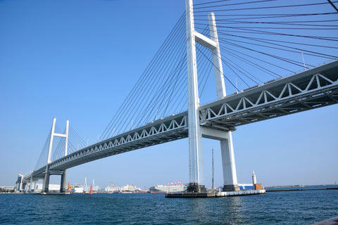 Baybridge at Yokohama harbor in Japan