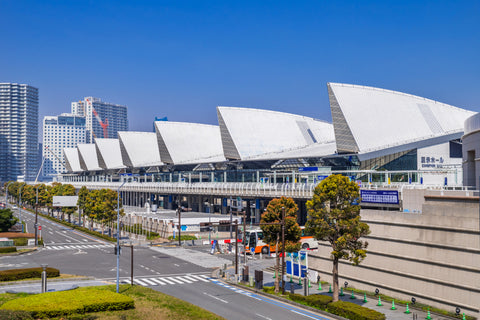 Scenery of the exhibition hall of "PACIFICO YOKOHAMA". It is the world's largest international conference hall and exhibition hall.