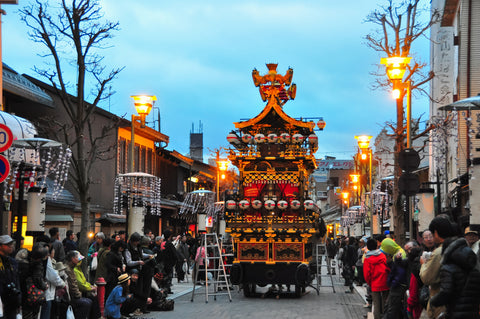 : A Japanese float is being prepared for Takayama Spring Festival on April