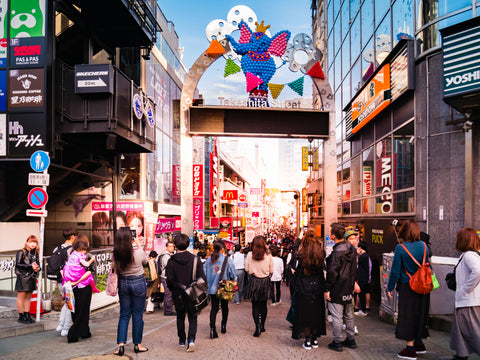 Crowd at Takeshita Street, this is the famous fashion and shopping street in Harajuku, Tokyo, Japan.