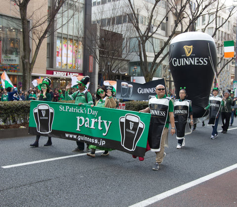 Photo of Guinness Beer Company in St Patrick's Day Parade at Harajuku, Tokyo. Japan