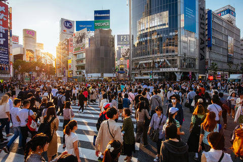 Shibuya Crossing is one of the world's most used pedestrian crossings, in central Tokyo, Japan