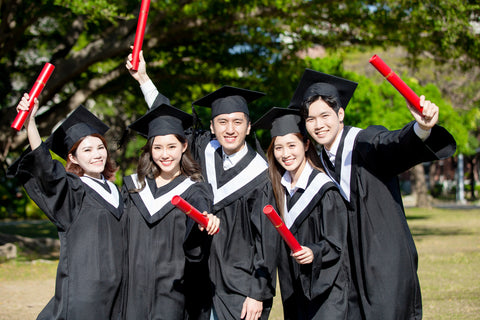 Group graduates students are excited about their graduation