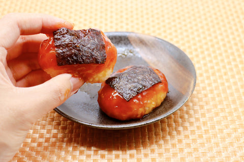 Isobe Maki is a savory mochi made with individual pieces of fresh mochi