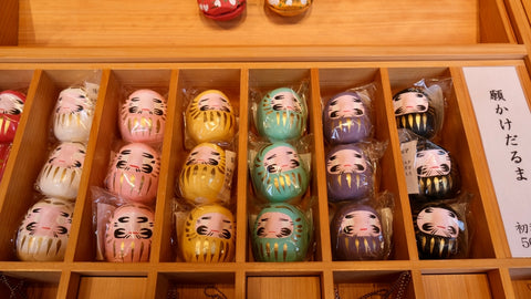 colorful “daruma”, Japanese traditional doll which is a symbol of good luck.