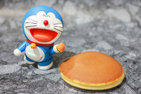 Doraemon eating his favorite Dorayaki snack