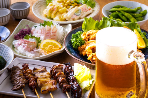 Draft beer and Izakaya famous foods