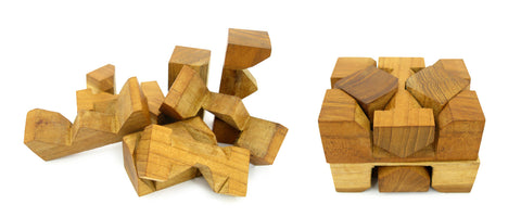 Wooden logic puzzle