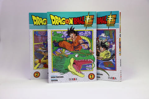 Dragon Ball Super manga books on isolated white background. Dragon Ball Z Akira Toriyama