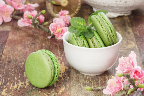 Matcha Green Tea Flavored Macarons