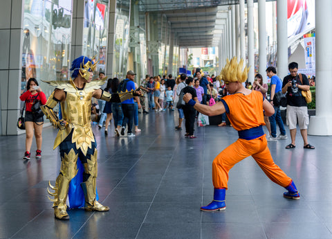 Cosplayer from Saint Seiya and Dragonball Z