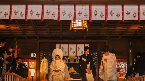 Wedding traditional ceremony at Shinto Shrines