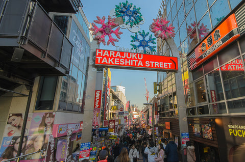 Takeshita Doori is the famous fashion shopping street next to Harajuku Station .