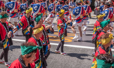 Dancers at the Shibuya Kagoshima Ohara Matsuri. The annual street festival is a symbol of friendship and close relation between Kagoshima City and Shibuya ward.