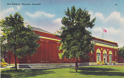 Art Gallery, Toronto, Canada Linen Postcard - Cakcollectibles