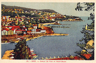 Entree Du Port Et Mont Boron Nice France Postcard - Cakcollectibles