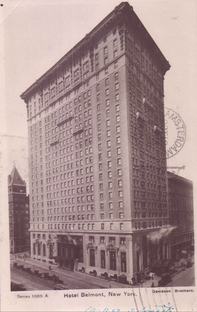 RPPC-Hotel Belmont-New York City 1907