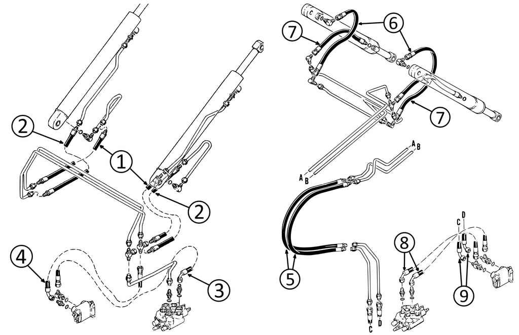 Case 1840 Skid Steer Hydraulic Hose Diagram