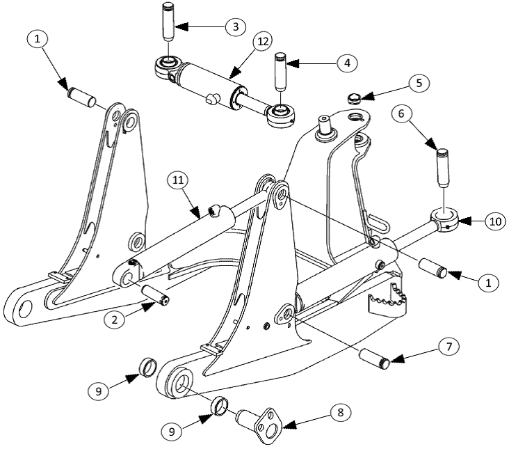 Case Dozer Pins & Bushings