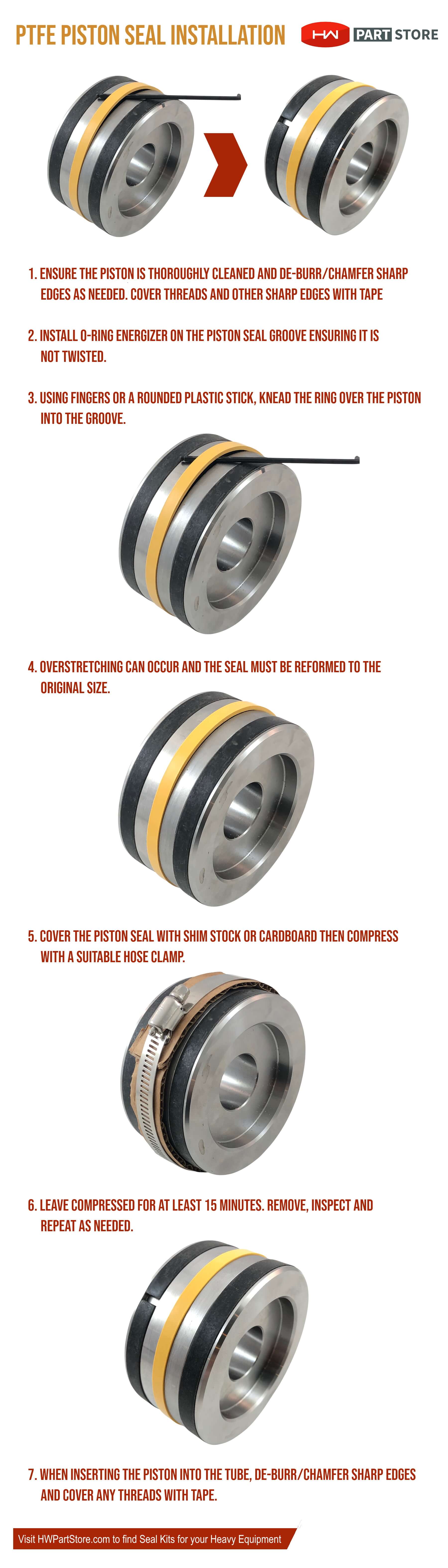 PTFE Teflon Piston Seal Installation | HW Part Store