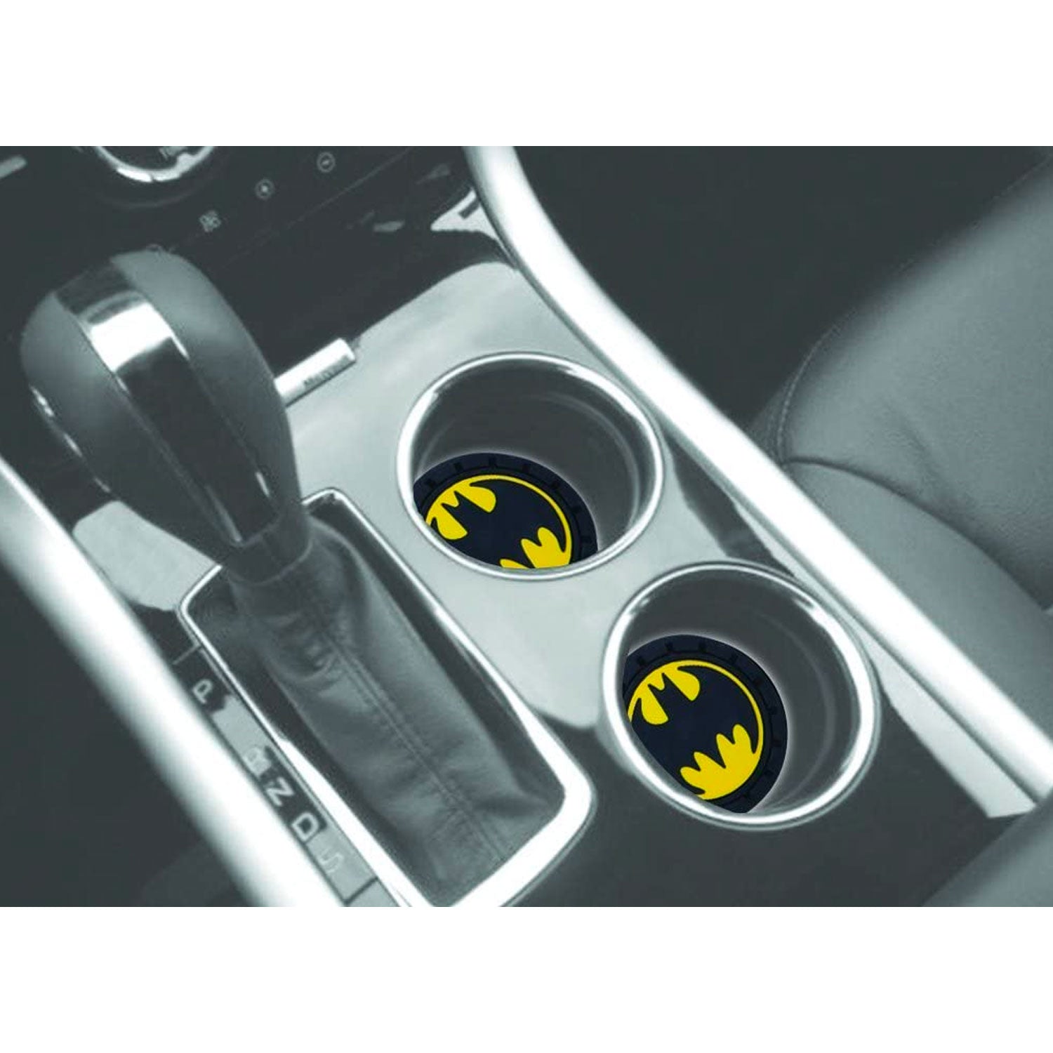 Plasticolor Batman Car Coaster, 2x Cupholder Coasters with the Batman Logo  by GOSO Direct