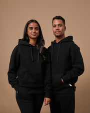 Gender-Neutral The 400 Pullover in Black Front #colour_black