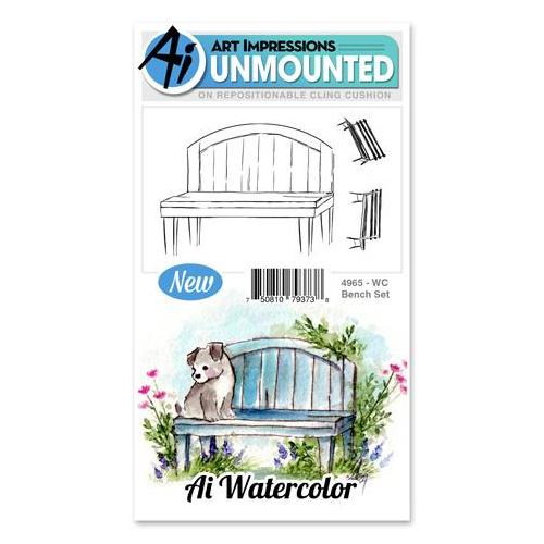 Art Impressions - Watercolor Cling Rubber Stamp Set - Bench – Hallmark Scrapbook